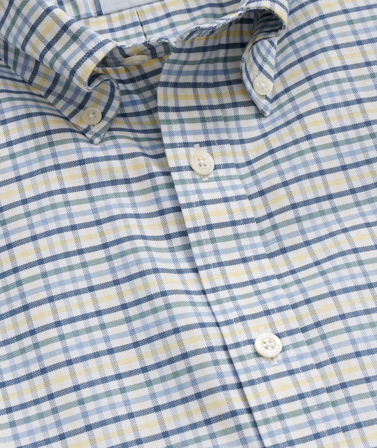 Camisa Brooks Brothers Hombre Ni Oxf Tattersall Reg Azul-1