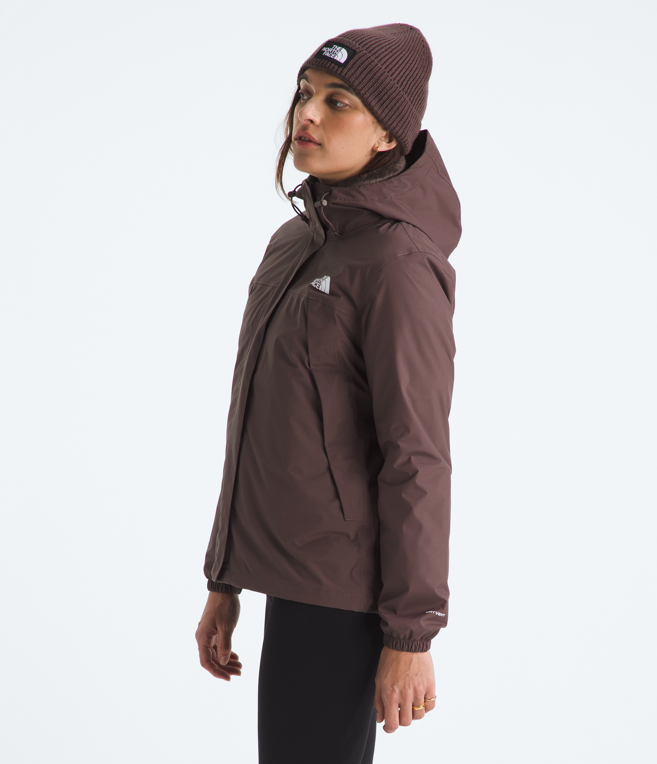 Chaqueta Impermeable Antora Mujer Café-3