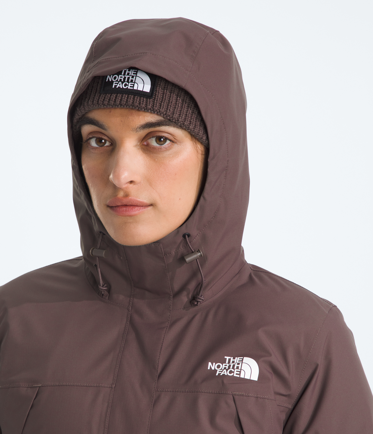 Chaqueta Impermeable Antora Mujer Café-5