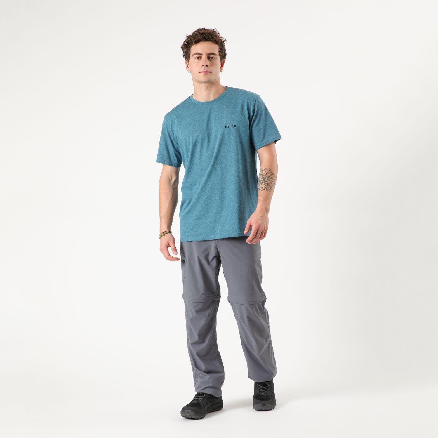 Polera Marmot Hombre Woodcut Tee Azul-2