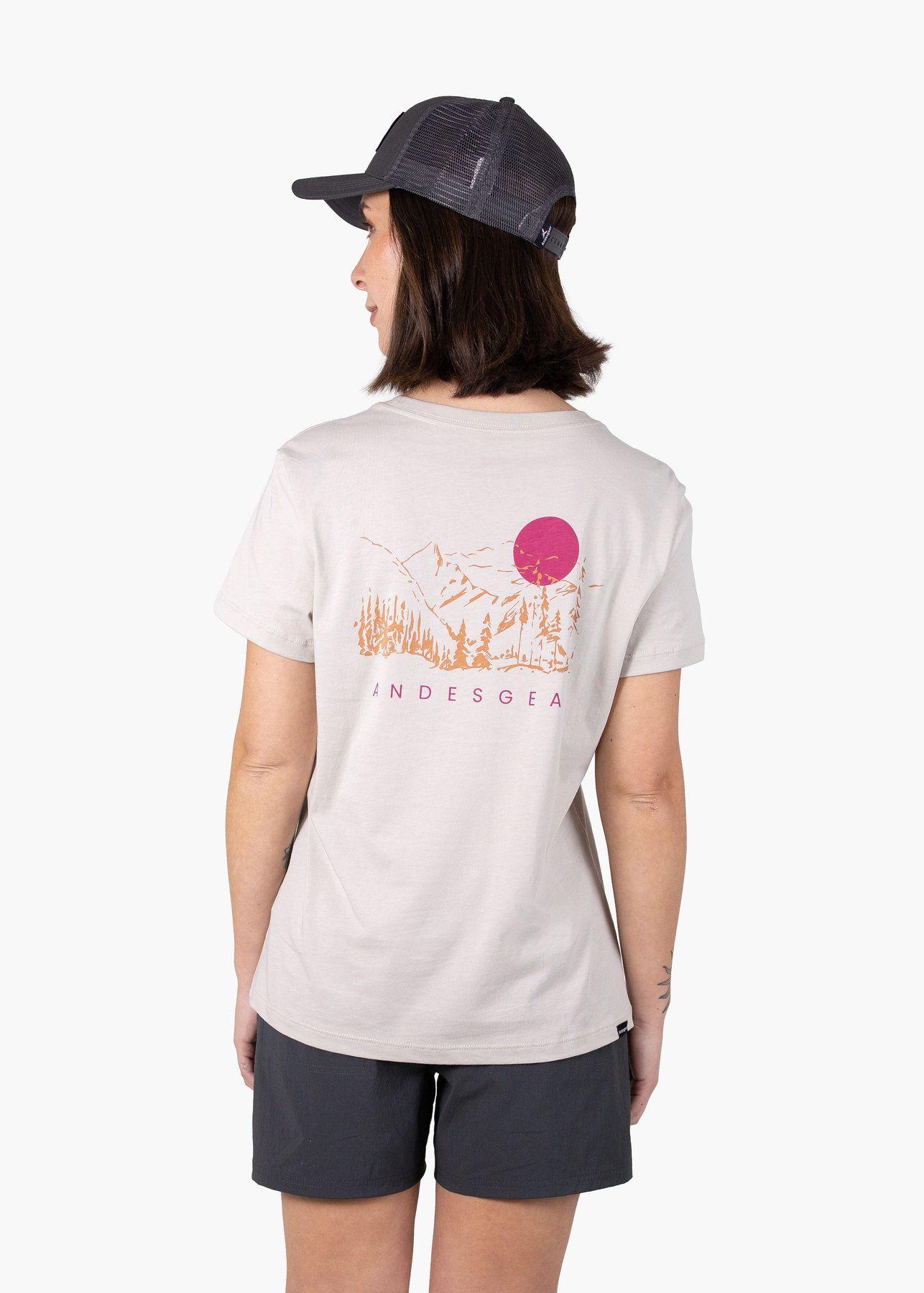 Polera Andesgear Mujer Paisaje Blanco-2