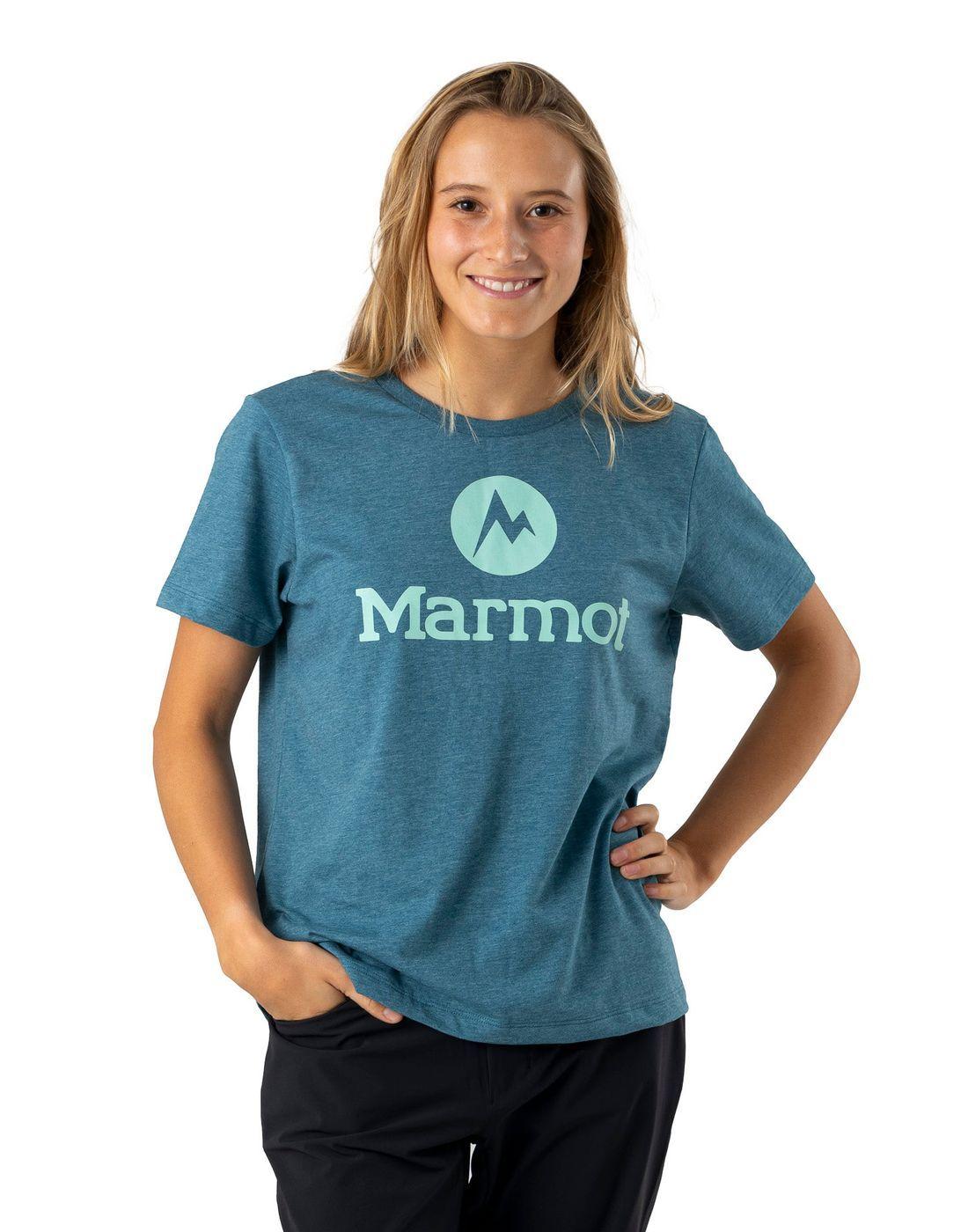 Polera Marmot Mujer Circle Logo Tee Azul-0