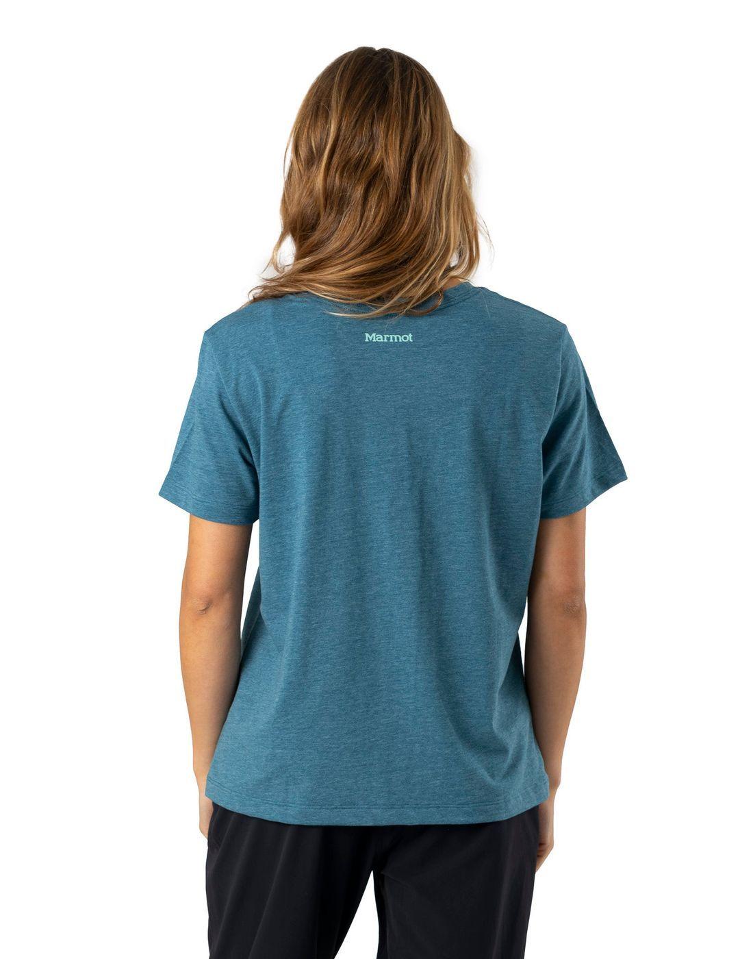 Polera Marmot Mujer Circle Logo Tee Azul-1