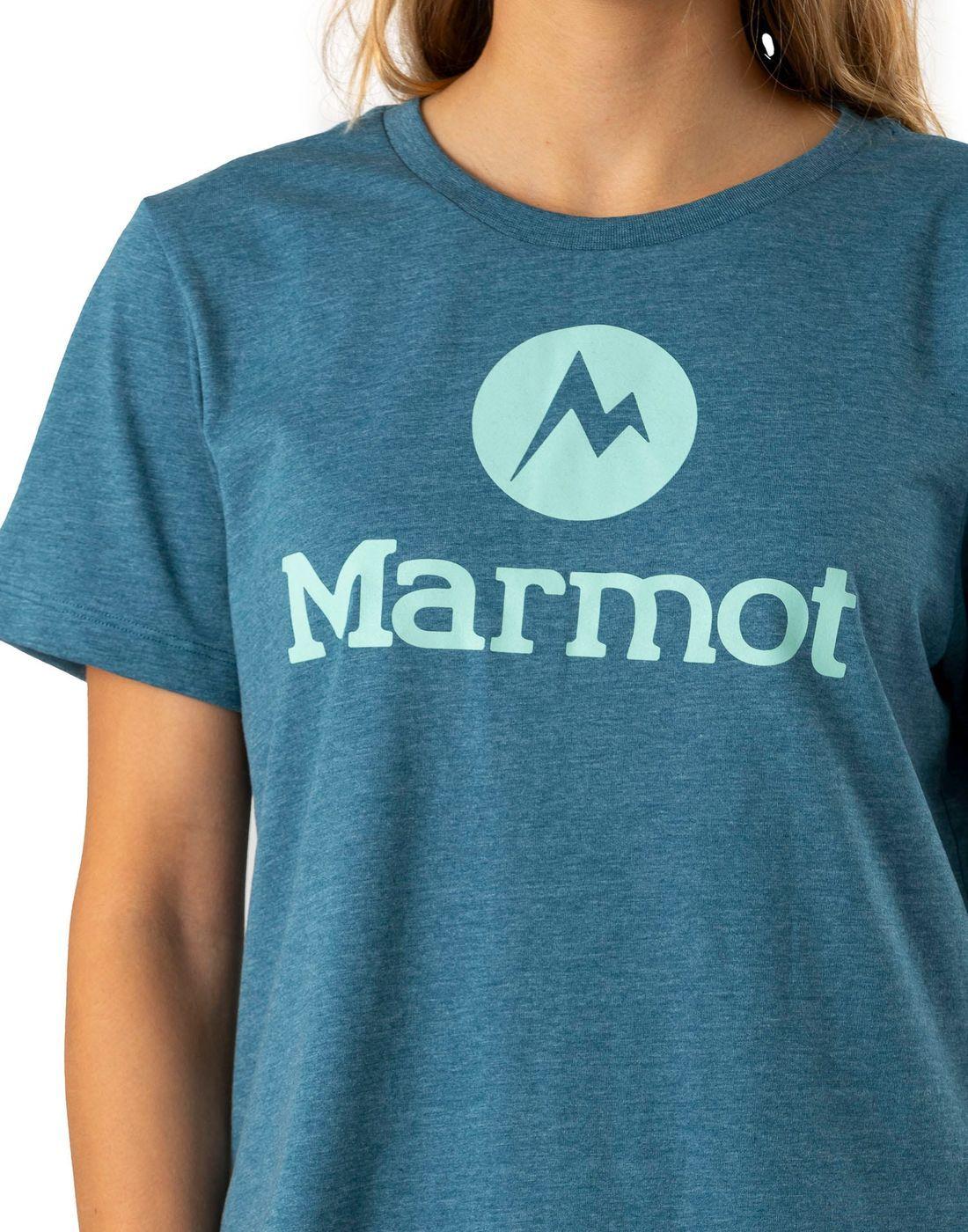 Polera Marmot Mujer Circle Logo Tee Azul-3