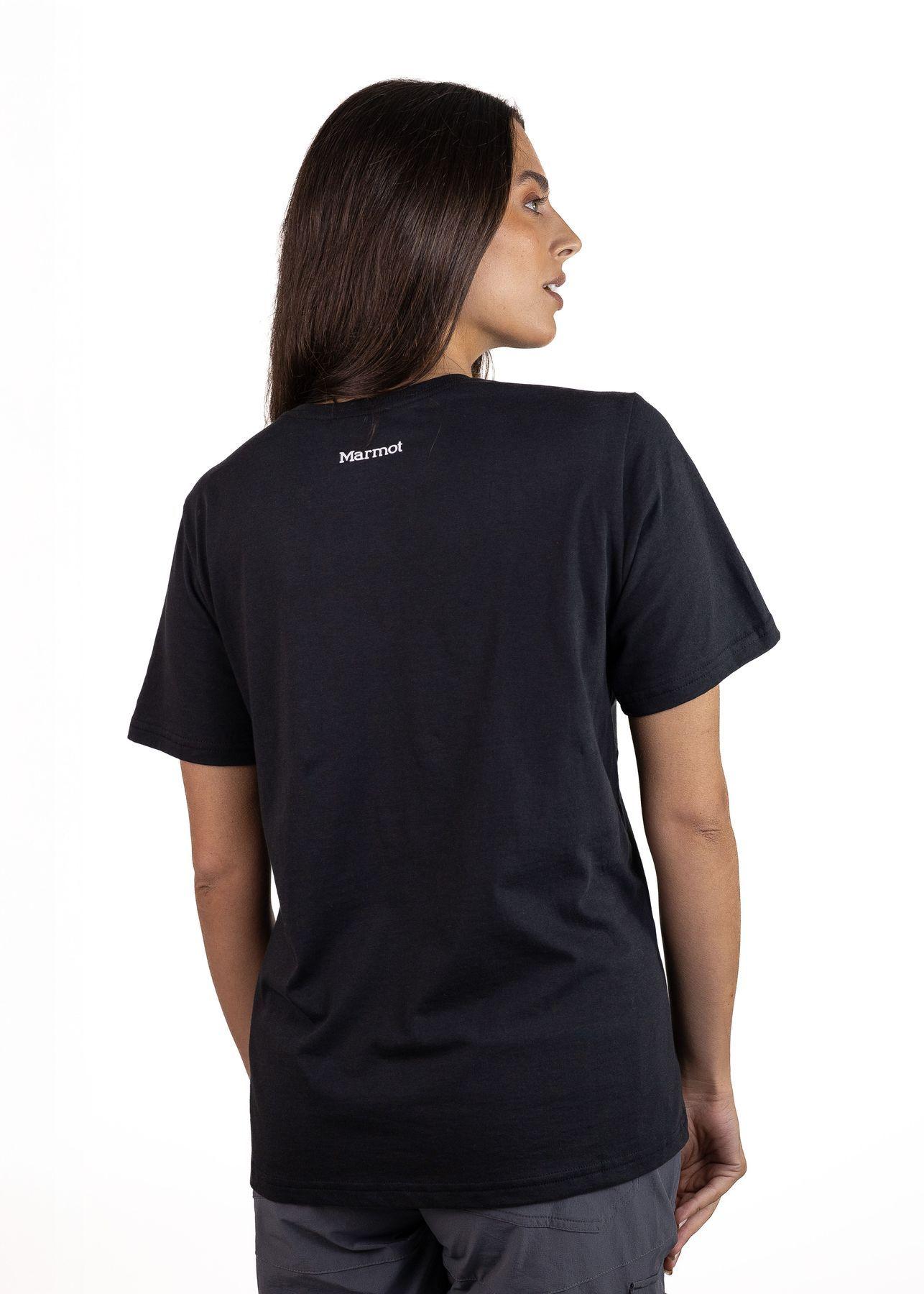 Polera Marmot Mujer Retro Logo Tee Negro-2