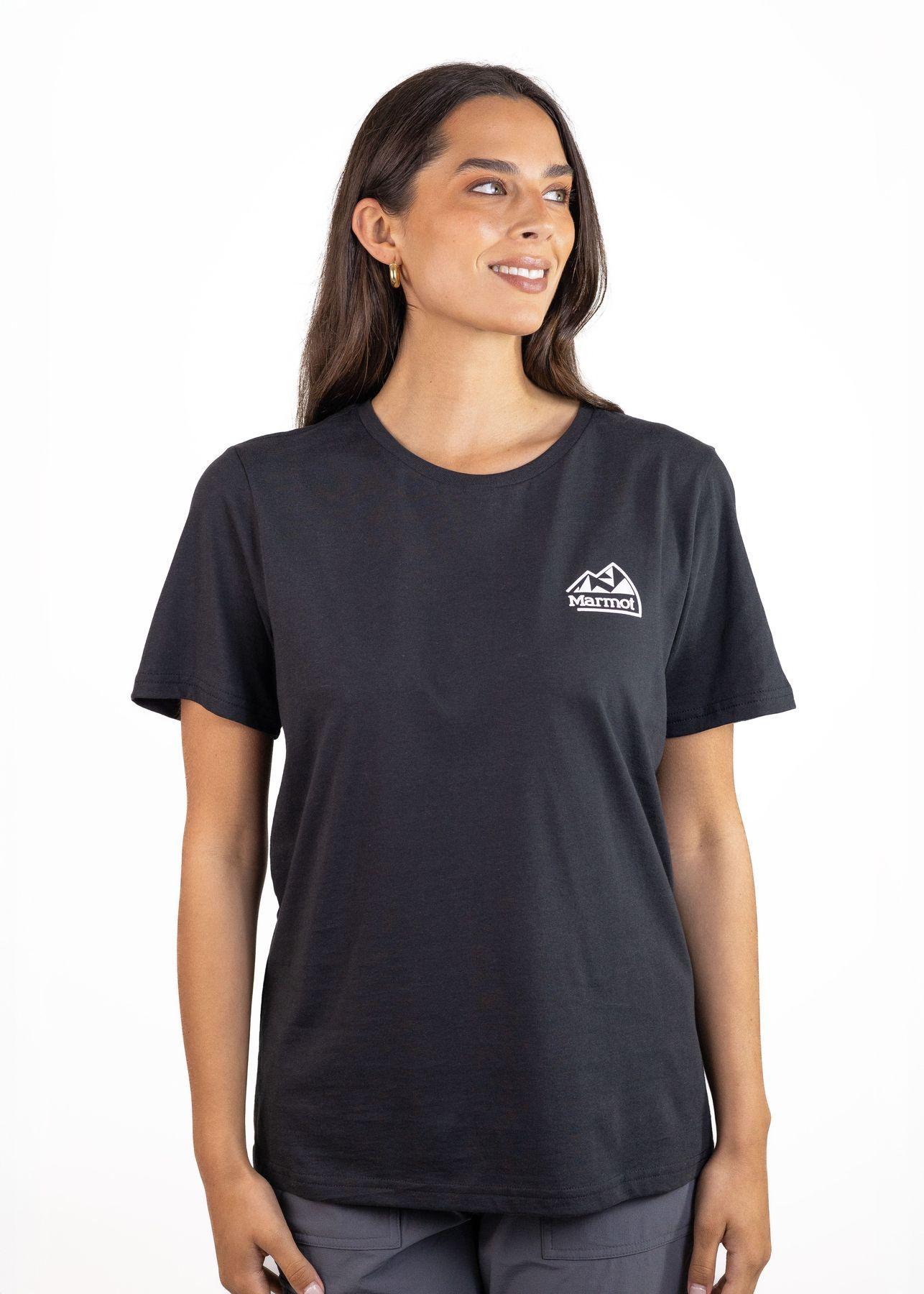 Polera Marmot Mujer Retro Logo Tee Negro-3