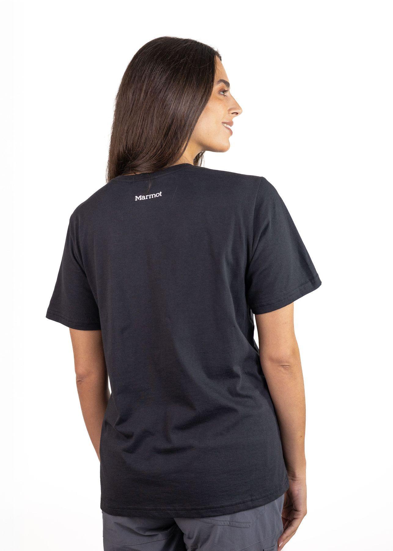 Polera Marmot Mujer Retro Logo Tee Negro-6