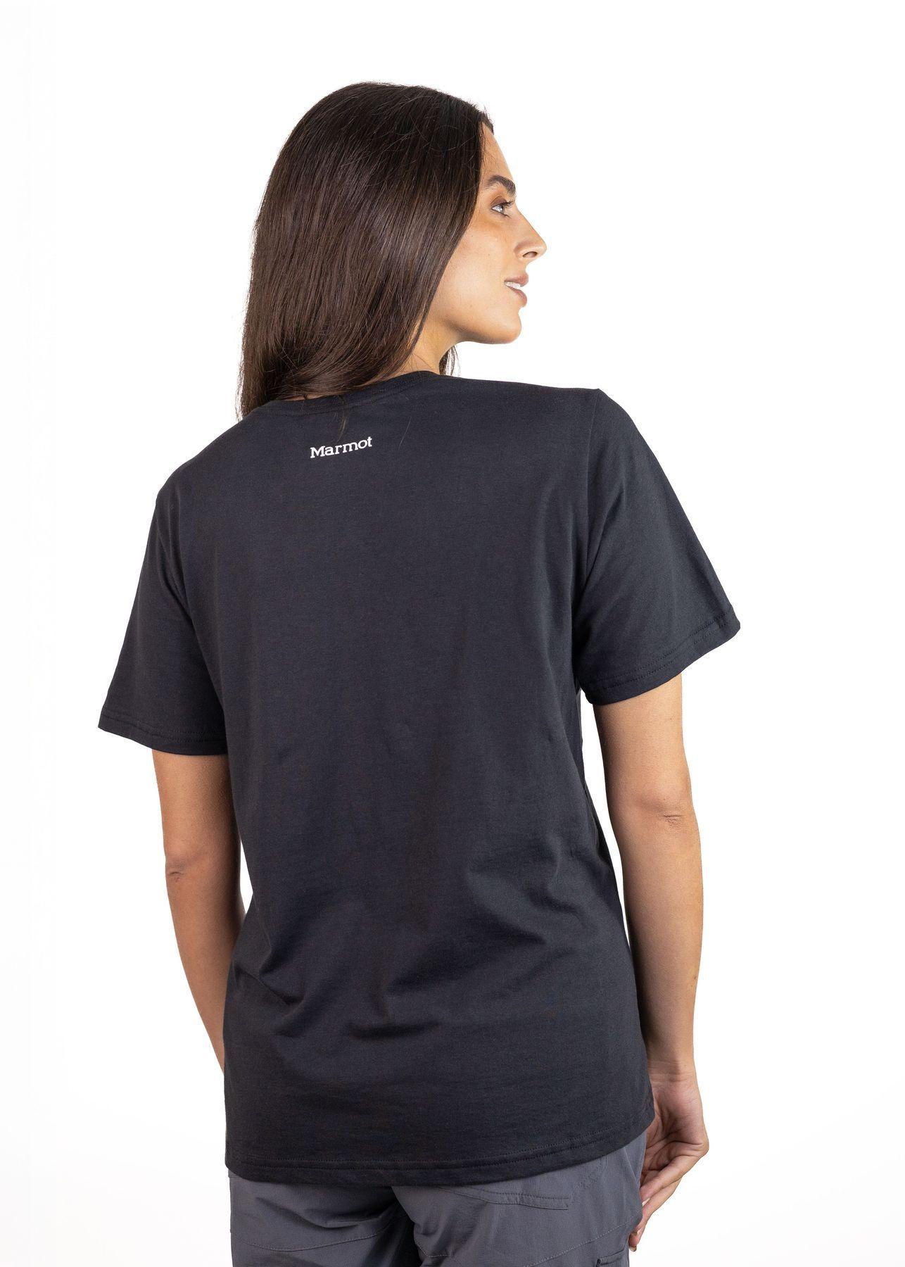 Polera Marmot Mujer Retro Logo Tee Negro-7