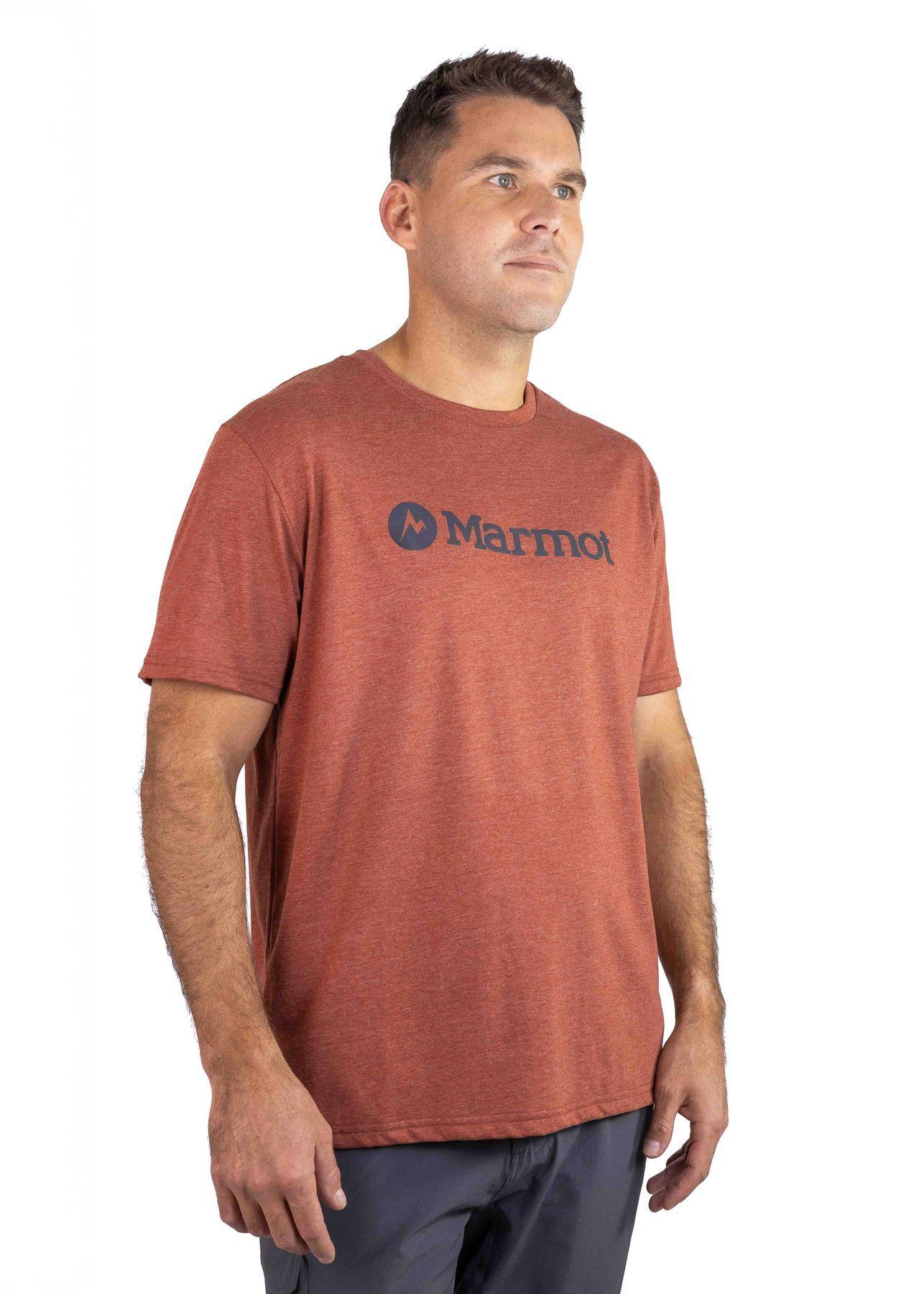 Polera Marmot Hombre Logo Tee Naranjo-1
