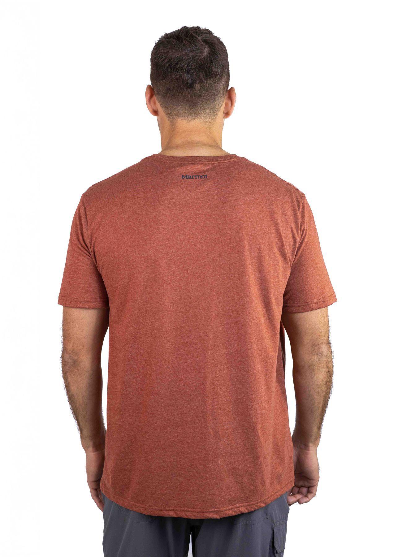 Polera Marmot Hombre Logo Tee Naranjo-2
