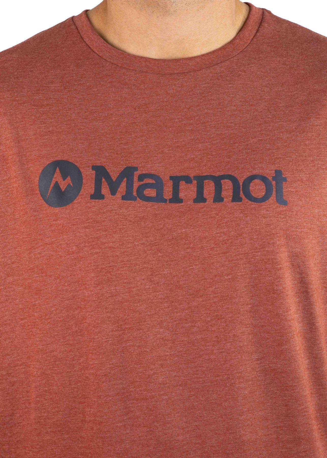Polera Marmot Hombre Logo Tee Naranjo-3