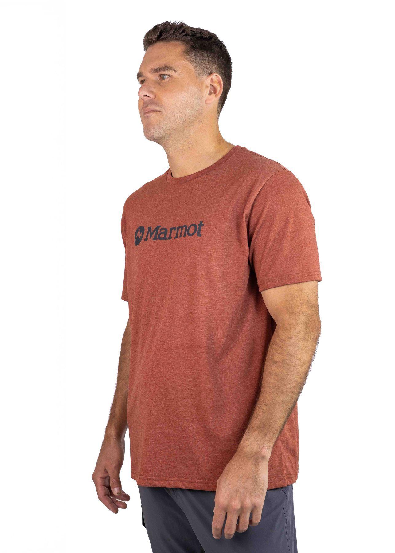 Polera Marmot Hombre Logo Tee Naranjo-4