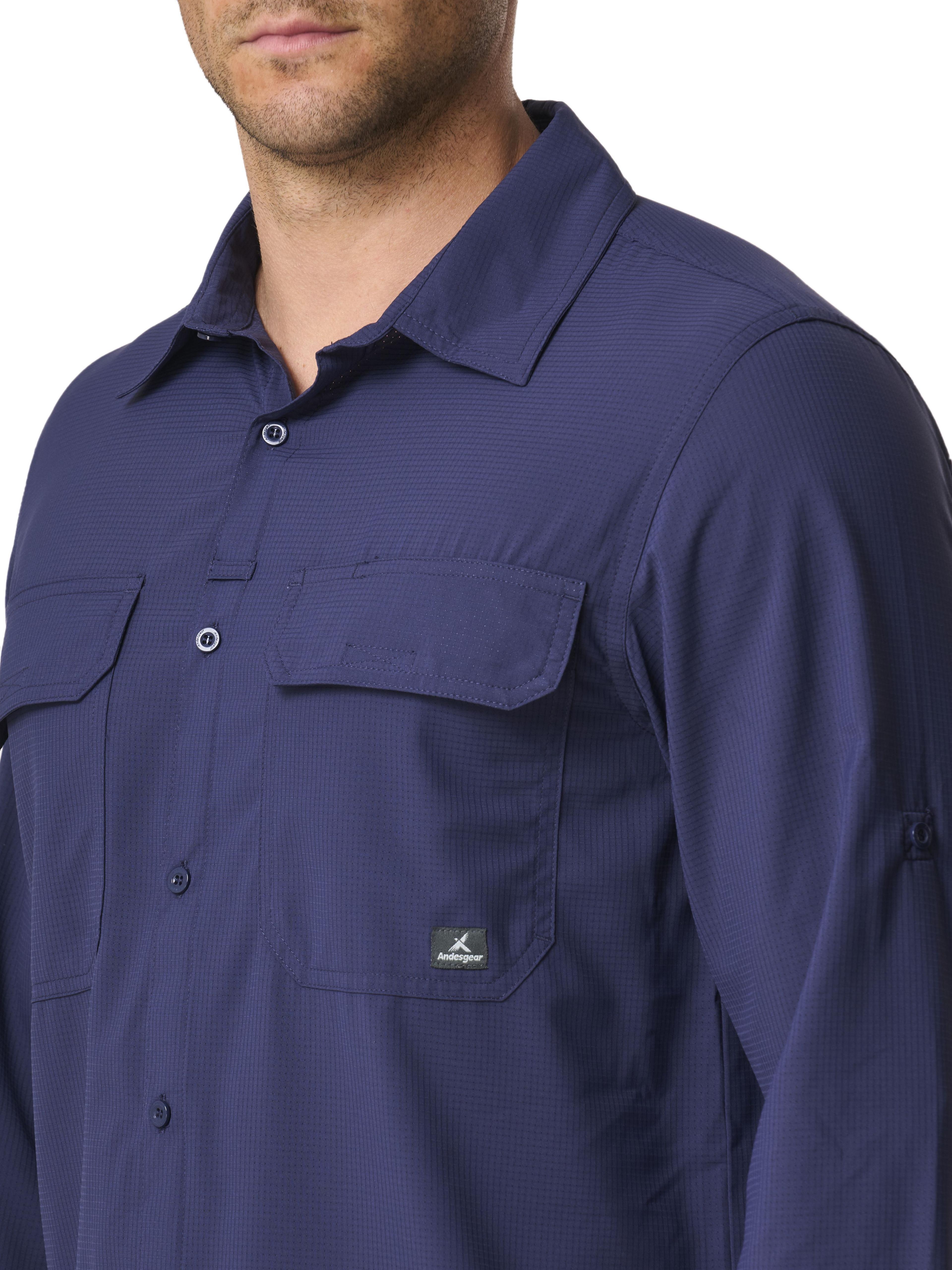 Camisa Andesgear Hombre Rupanco Ls - Azul-3