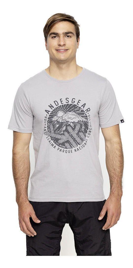 Polera Andesgear Hombre Volcan Llaima Gris-0