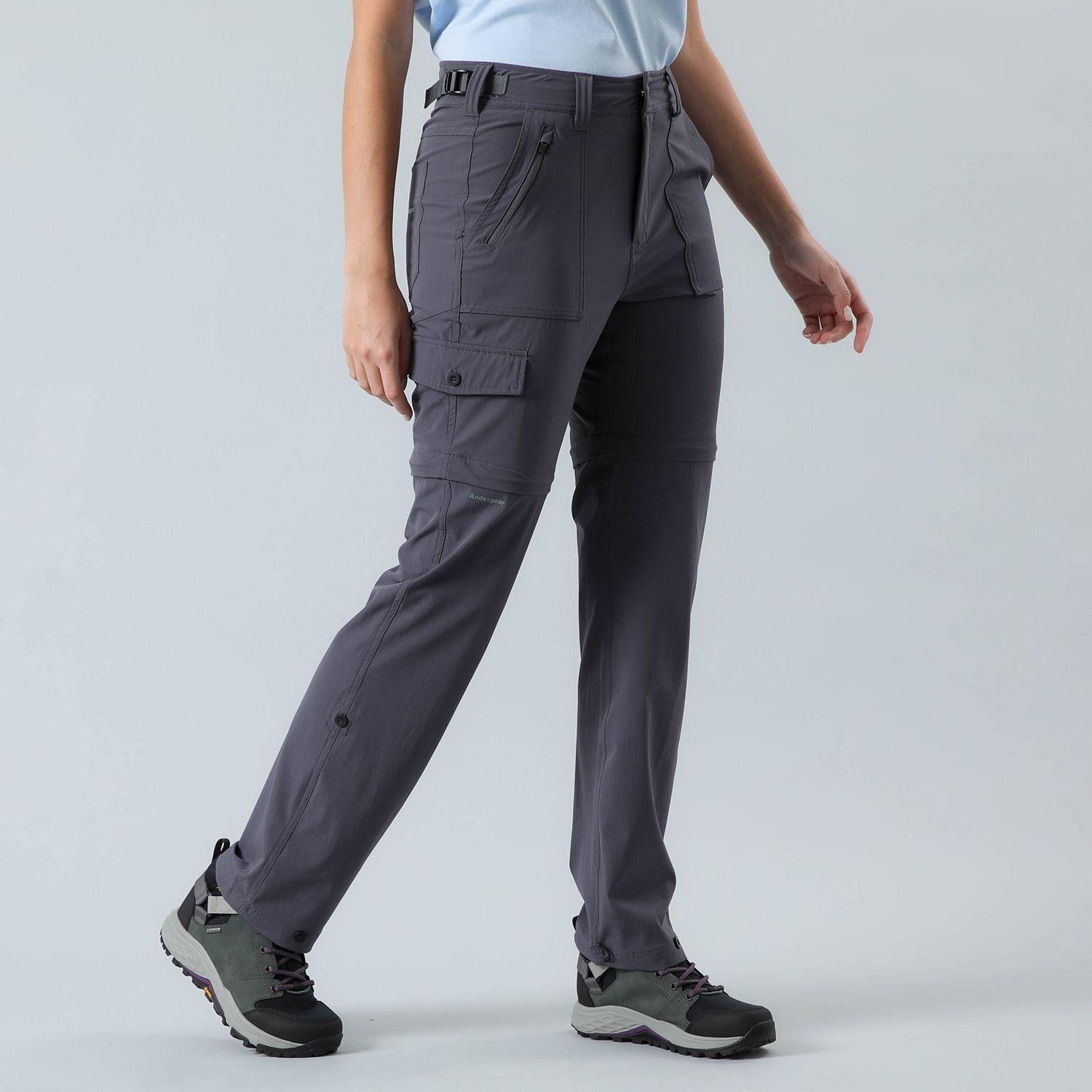 Pantalon Andesgear Mujer Chacabuco Desmontable Gris-1
