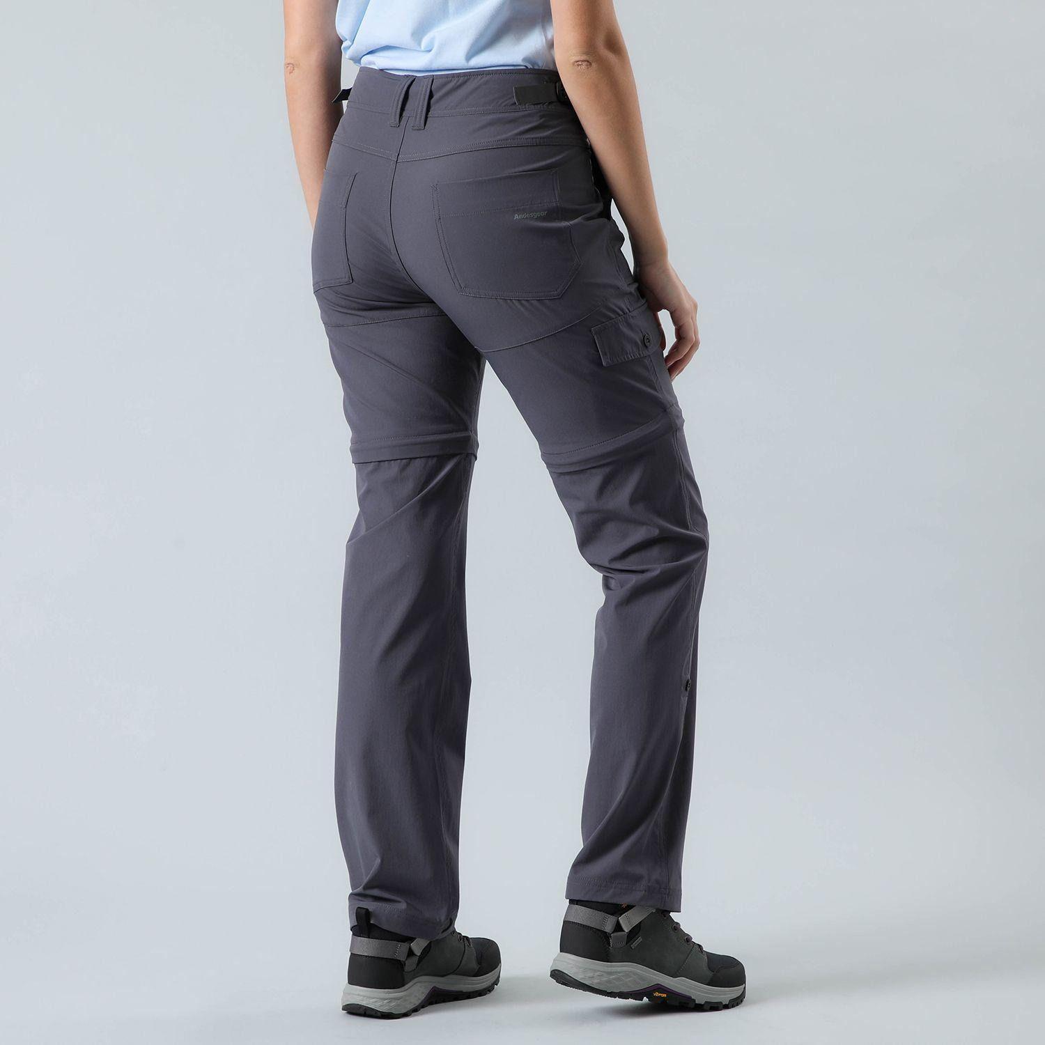 Pantalon Andesgear Mujer Chacabuco Desmontable Gris-2