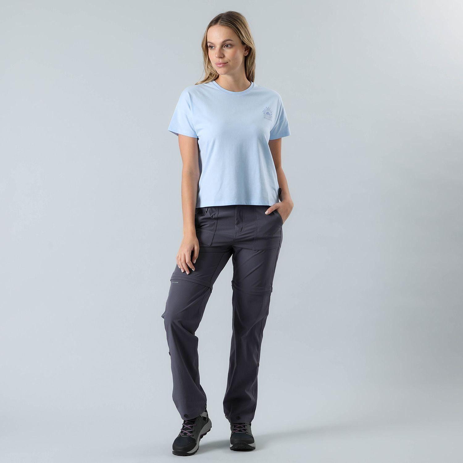 Pantalon Andesgear Mujer Chacabuco Desmontable Gris-3