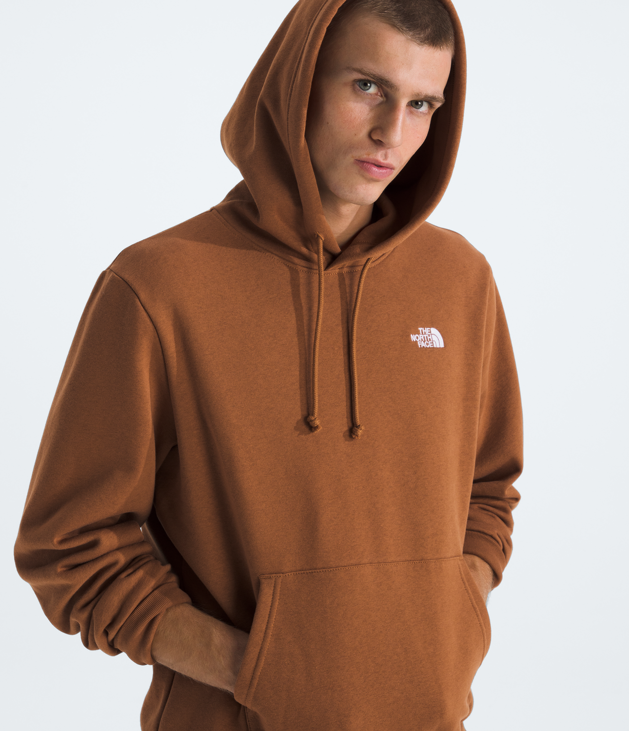 Poleron Evo Emb Hoodie Hombre Café-3