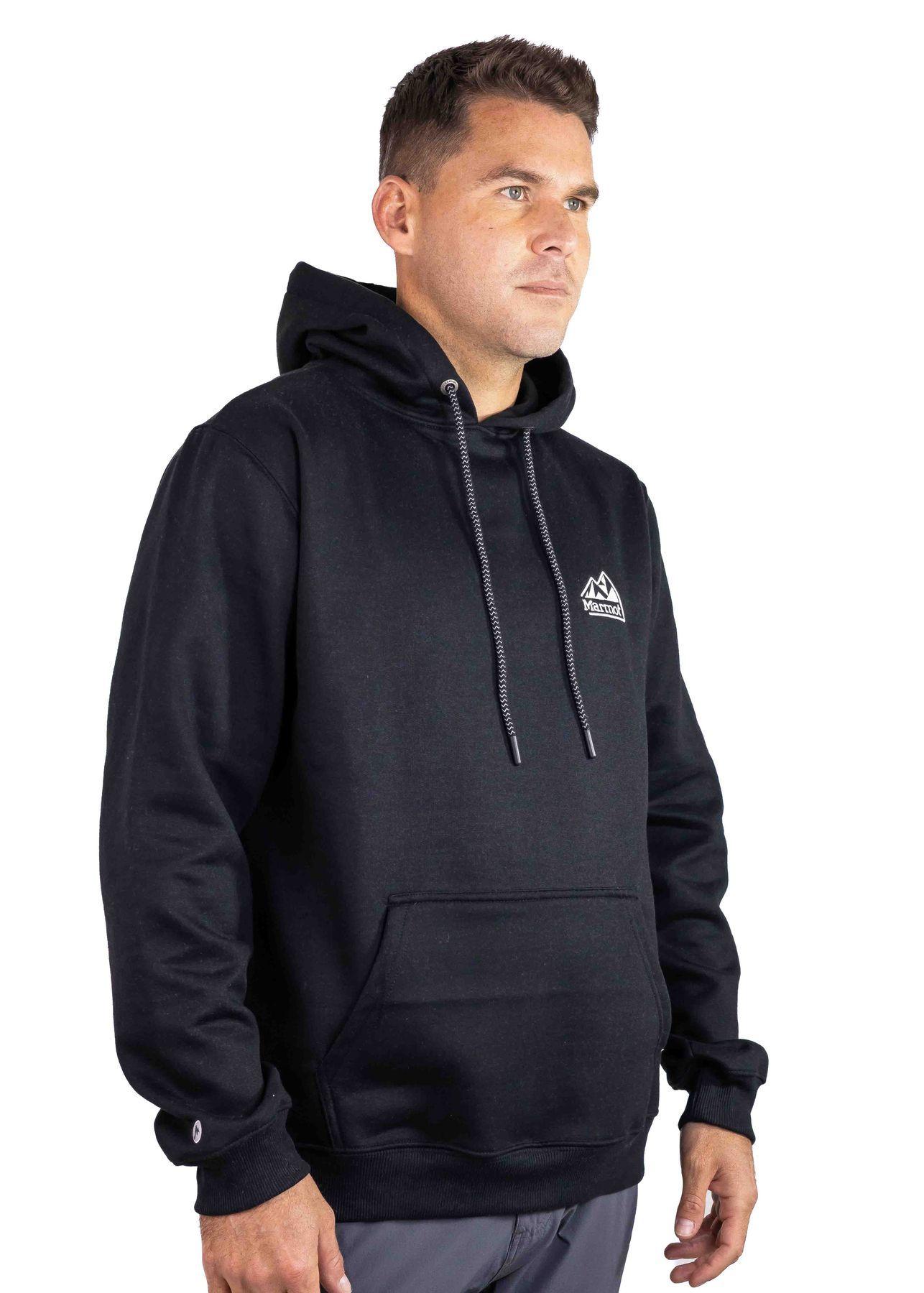 Polerón Marmot Hombre Chest Retro Logo Hoody Negro-2