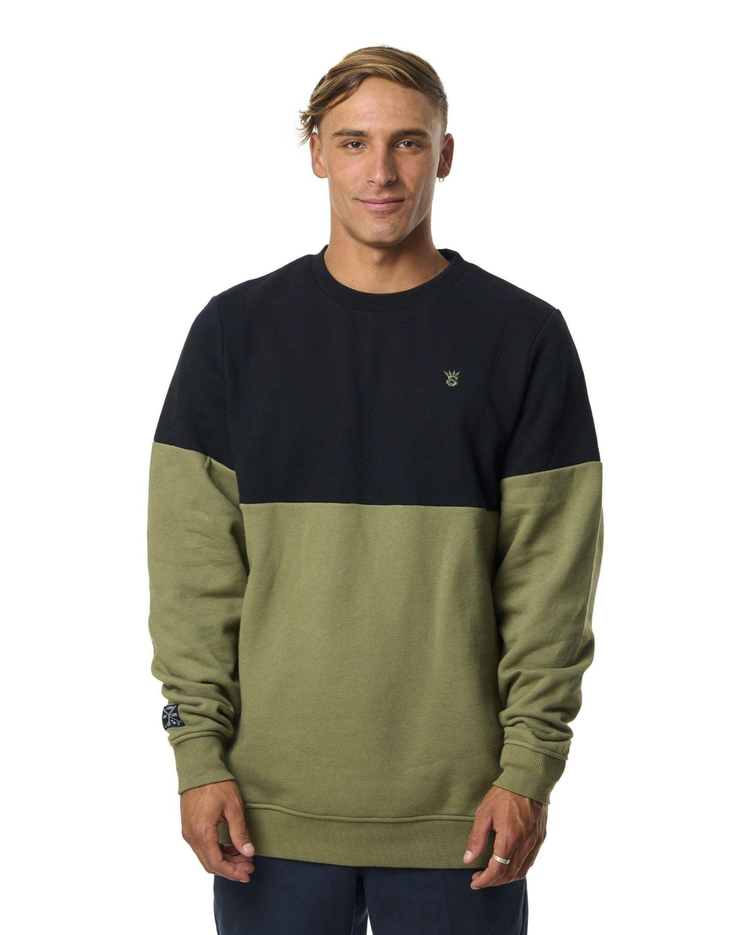 Polerón Stoked Hombre Fishing Negro-Verde-0