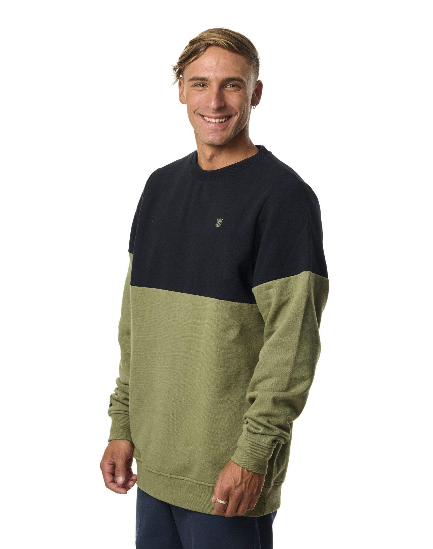 Polerón Stoked Hombre Fishing Negro-Verde-1