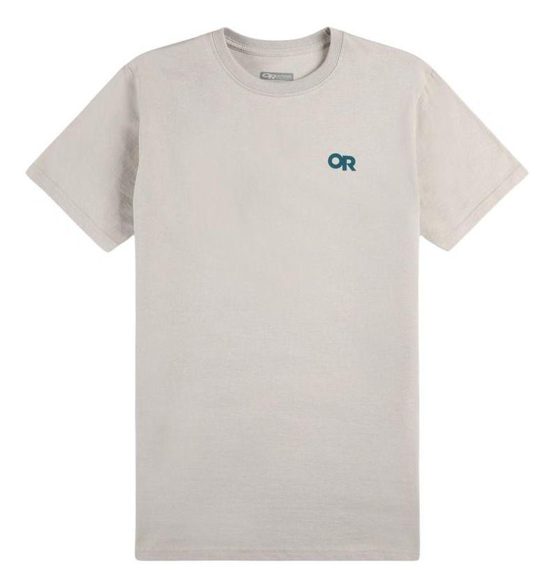 Polera Outdoor Research Lockup Back Logo Gris-0