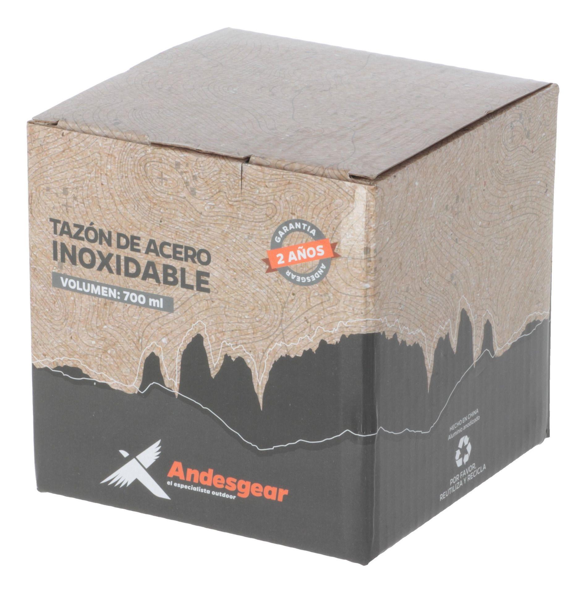 Taza Andesgear Unisex Acero Inoxidable AG009 Gris-2