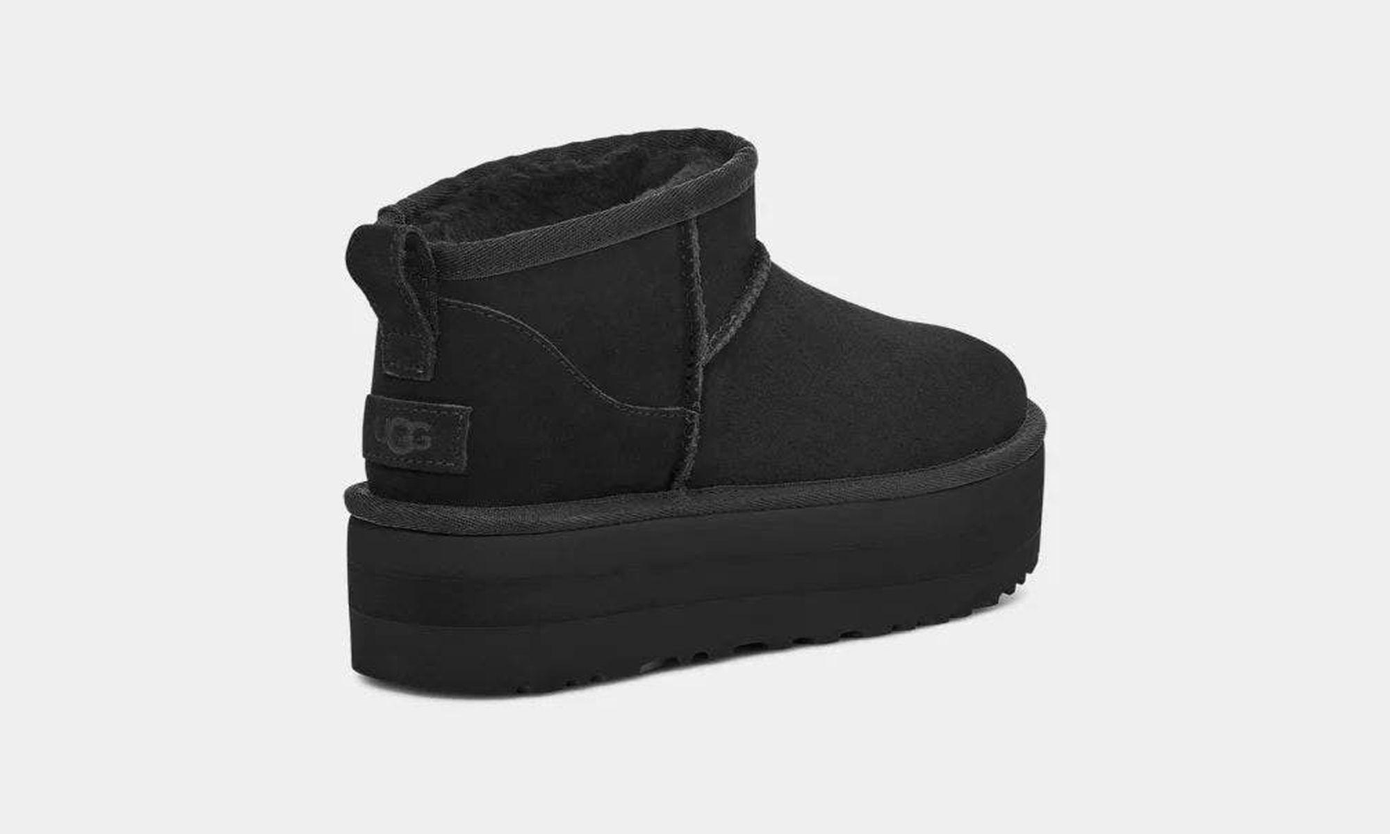 Bota Ugg Mujer Classic Ultra Mini Platform Negro-2