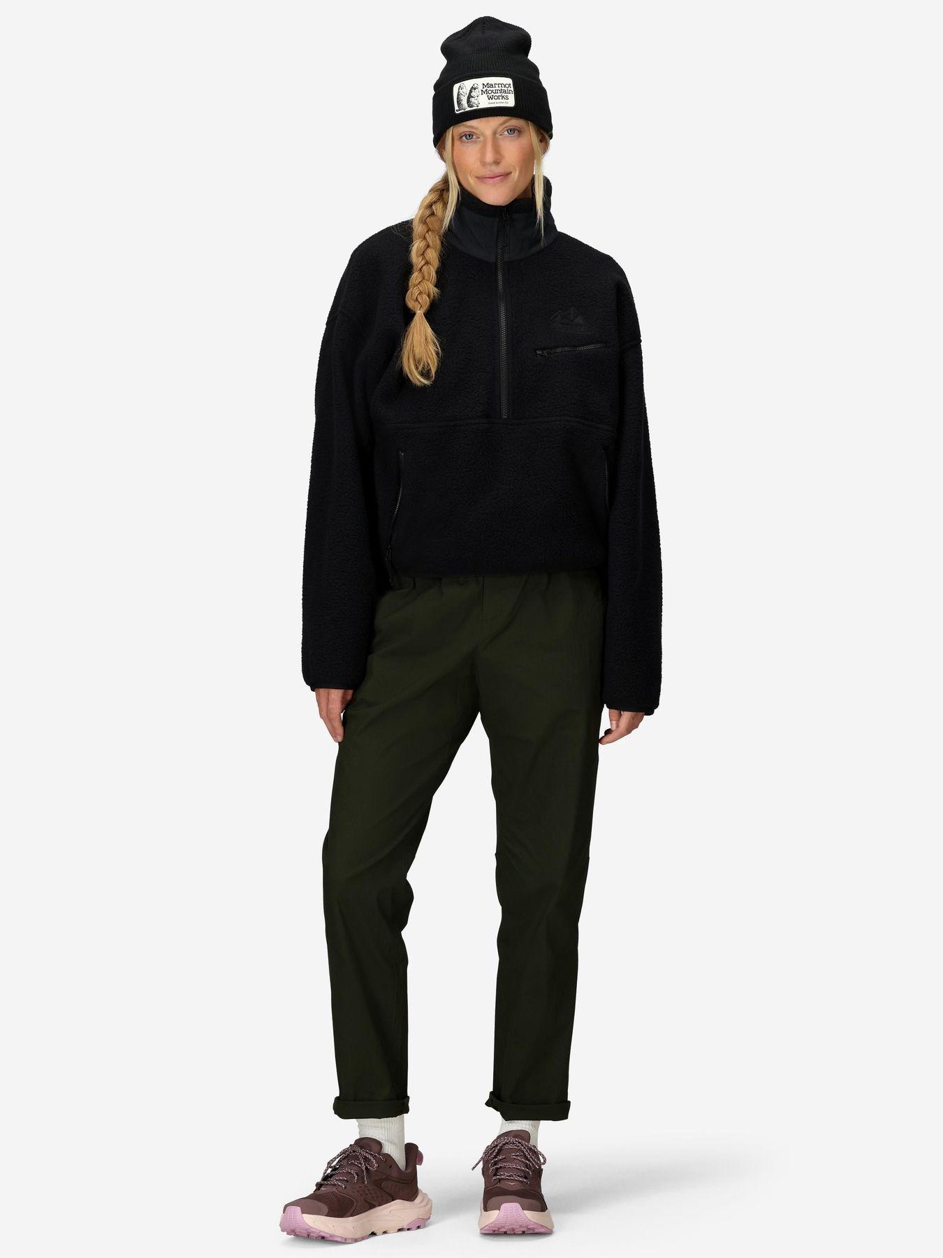 Polar Marmot Mujer 94 Eco Recycled Fleece Negro-2