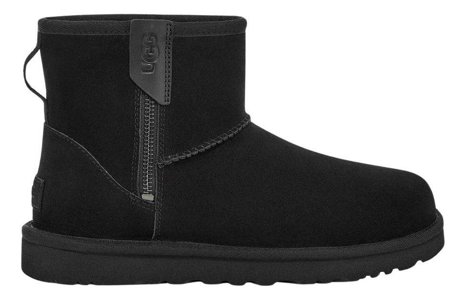 Bota UGG Mujer Classic Mini Bailey Zip Negro-0