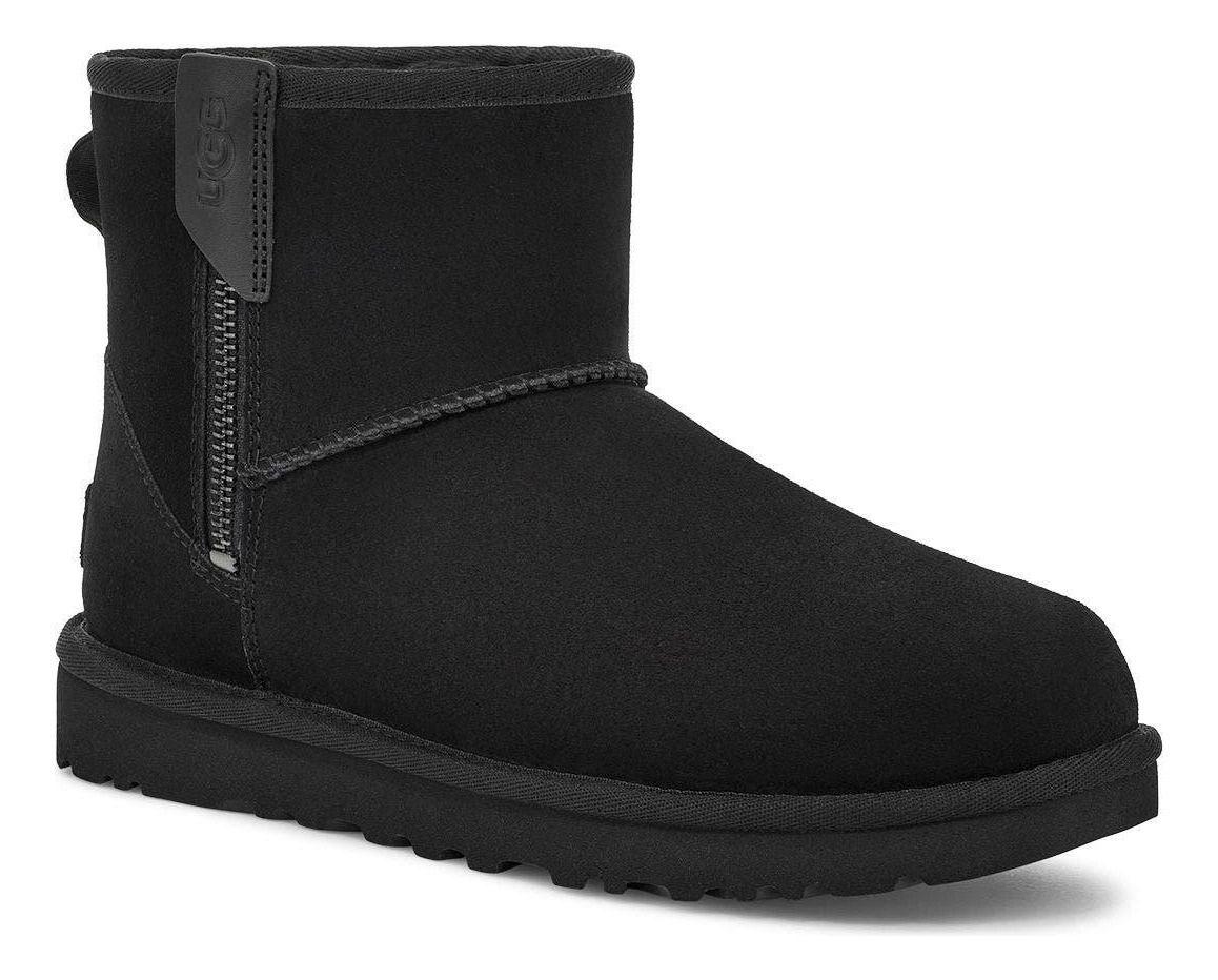 Bota UGG Mujer Classic Mini Bailey Zip Negro-1
