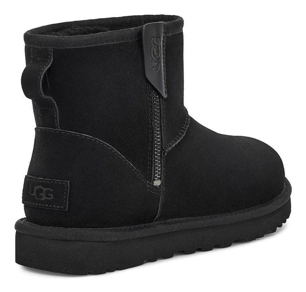 Bota UGG Mujer Classic Mini Bailey Zip Negro-3