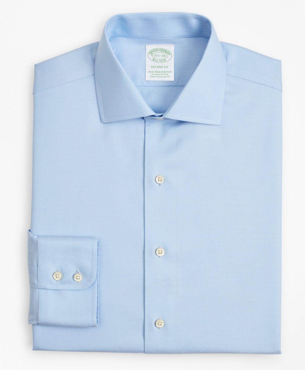 Camisa MilanoFit Non-Iron Twill Celeste-3