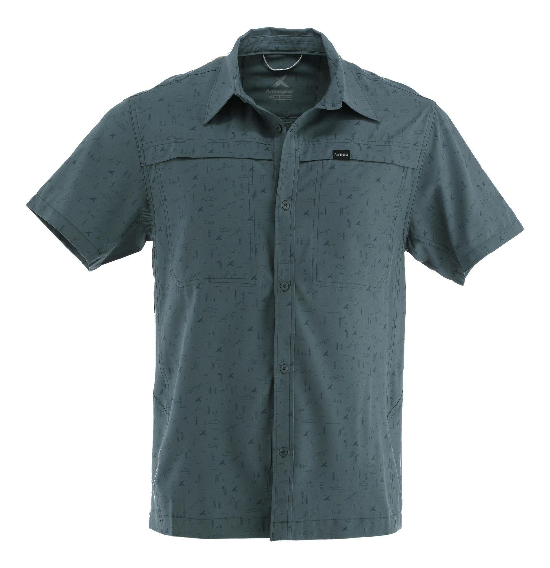 Camisa Andesgear Hombre Pehuén Gris-0
