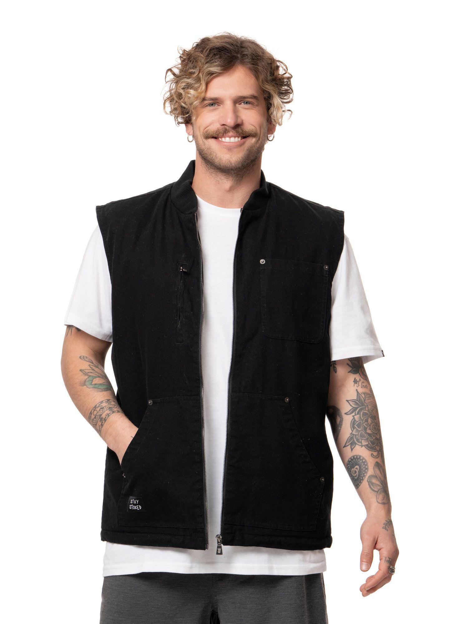 Chaqueta Stoked Hombre Vest Fisher Azul-0