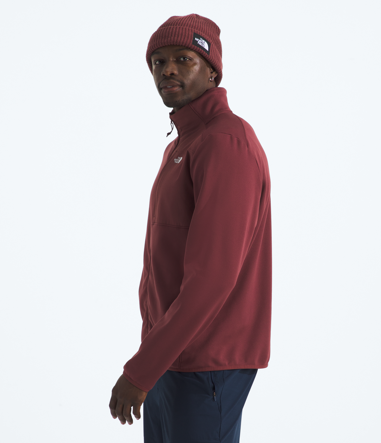 Polar Tnf Performance Fleece Full Zip Jacket Hombre Burdeo-3