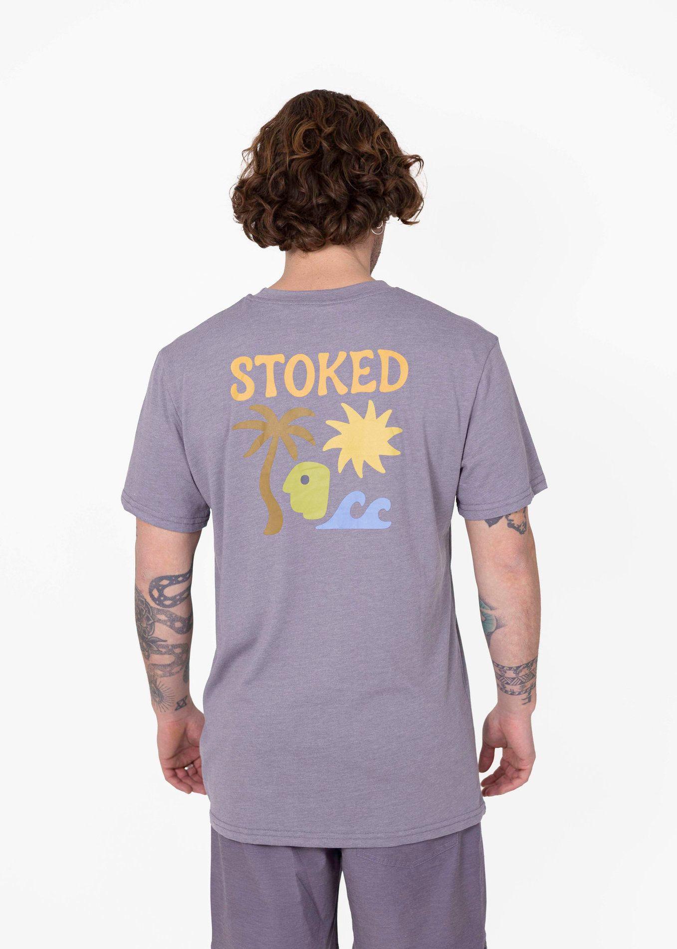 Polera Tropical Stoked V26 Hombre Gris-2