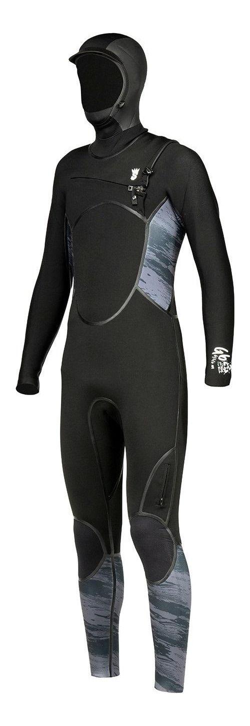 Traje Stoked Hombre De Agua G6 38113 Hooded Negro-2