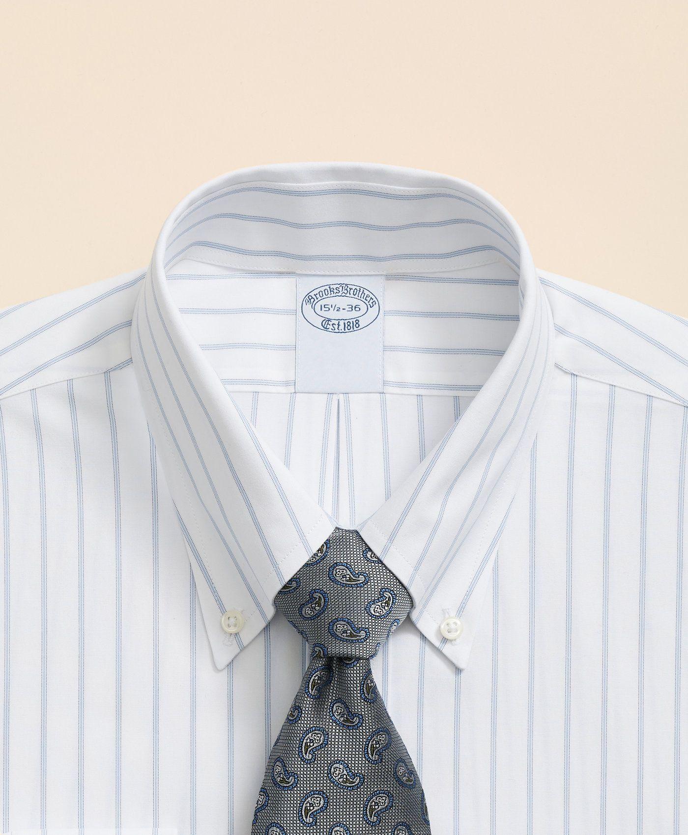 Camisa Brooks Brothers Hombre Pbd Striped - March Blanco-1
