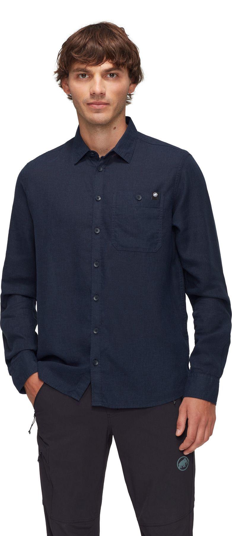 Camisa Mammut Hombre Alvra Summer Longsleeve Azul-0