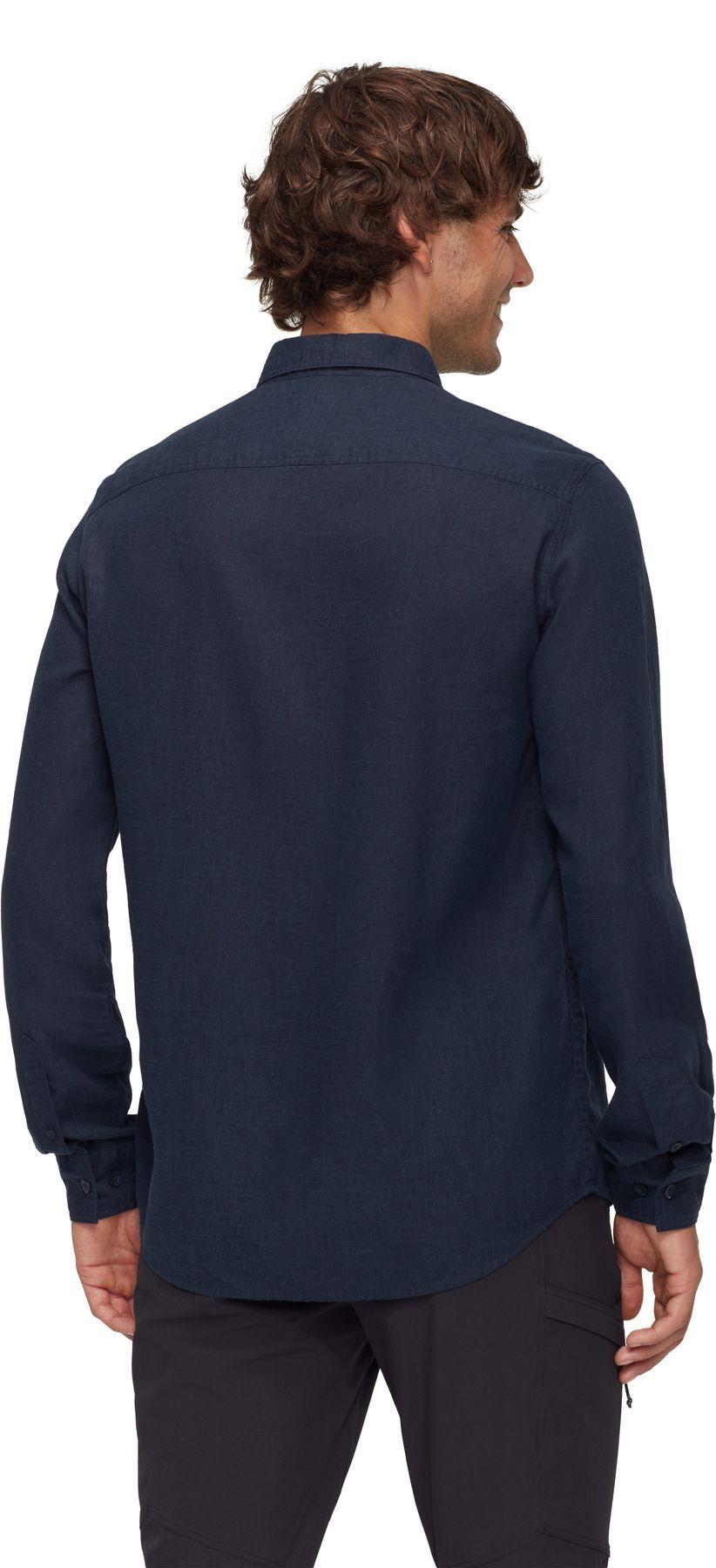 Camisa Mammut Hombre Alvra Summer Longsleeve Azul-1