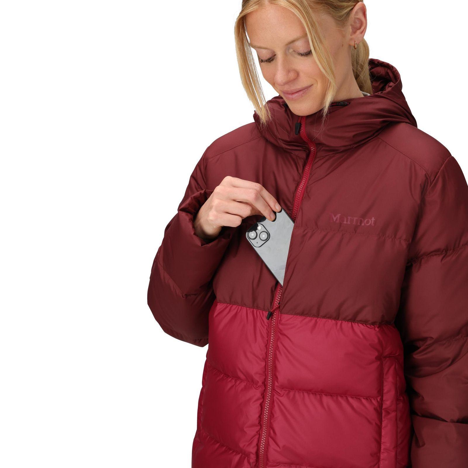 Chaqueta Marmot Mujer Guides Down Rojo-3