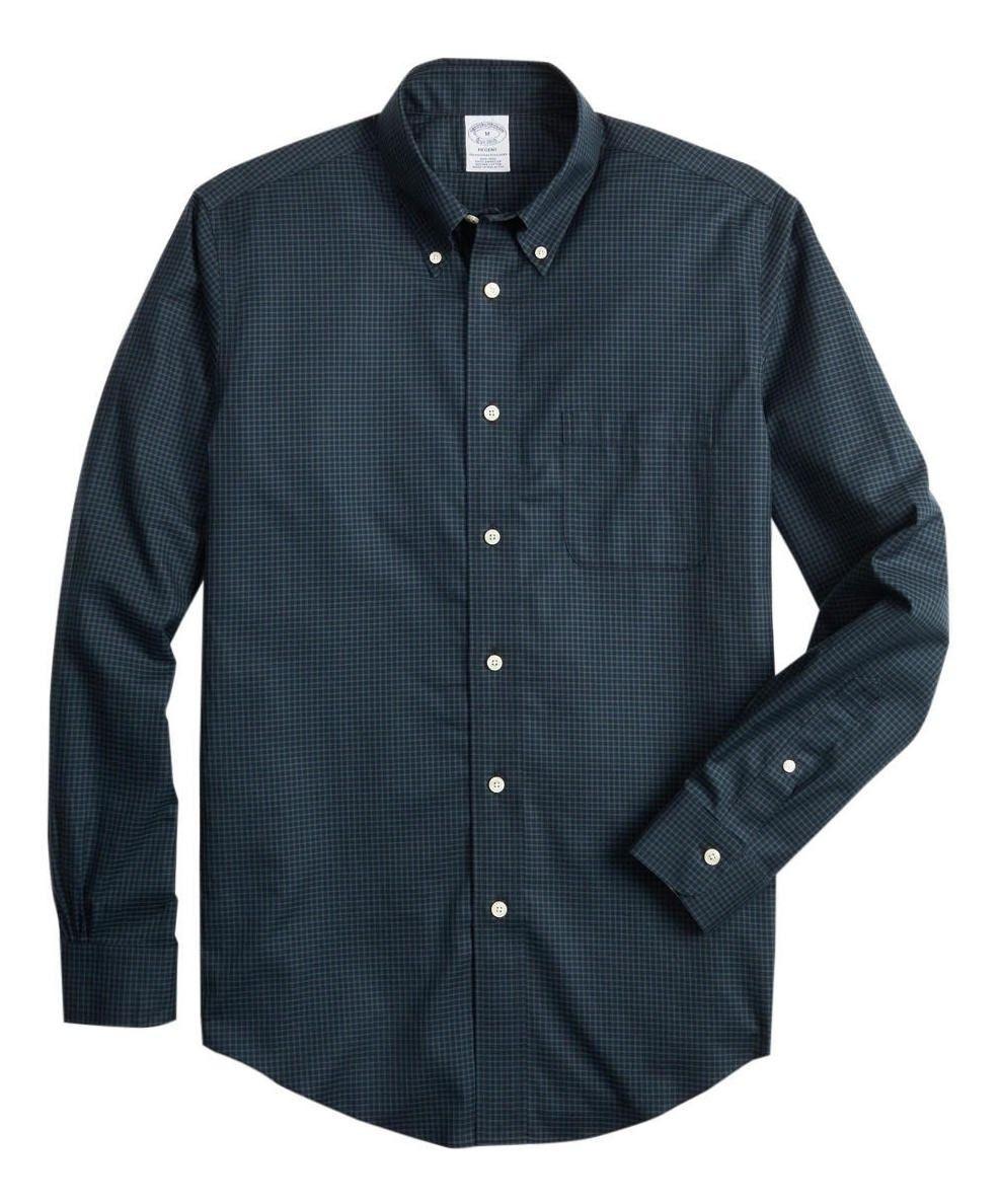 Camisa Brooks Brothers Hombre Non-iron Regent Azul Petróleo Azul-0