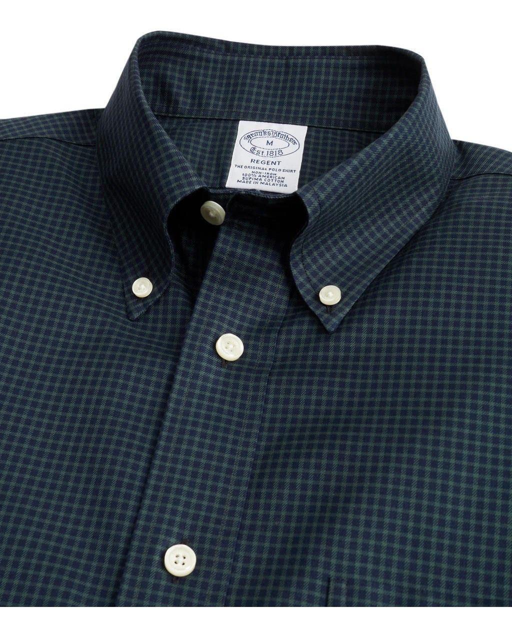 Camisa Brooks Brothers Hombre Non-iron Regent Azul Petróleo Azul-1