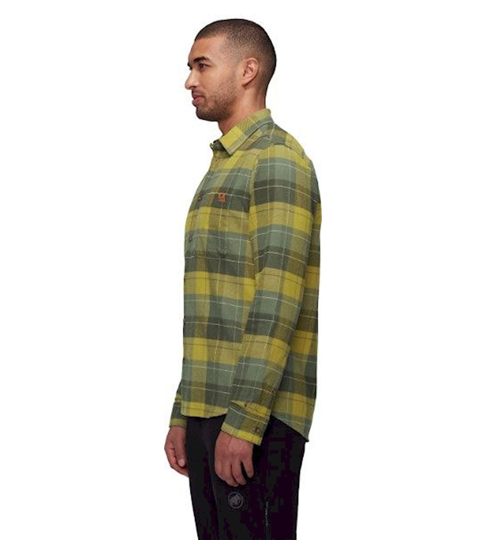 Camisa Mammut Hombre Trovat Longsleeve Verde Limon-2