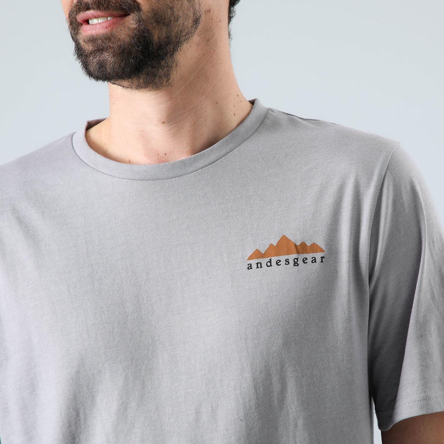 Polera Andesgear Hombre Naturaleza Retro Gris-3