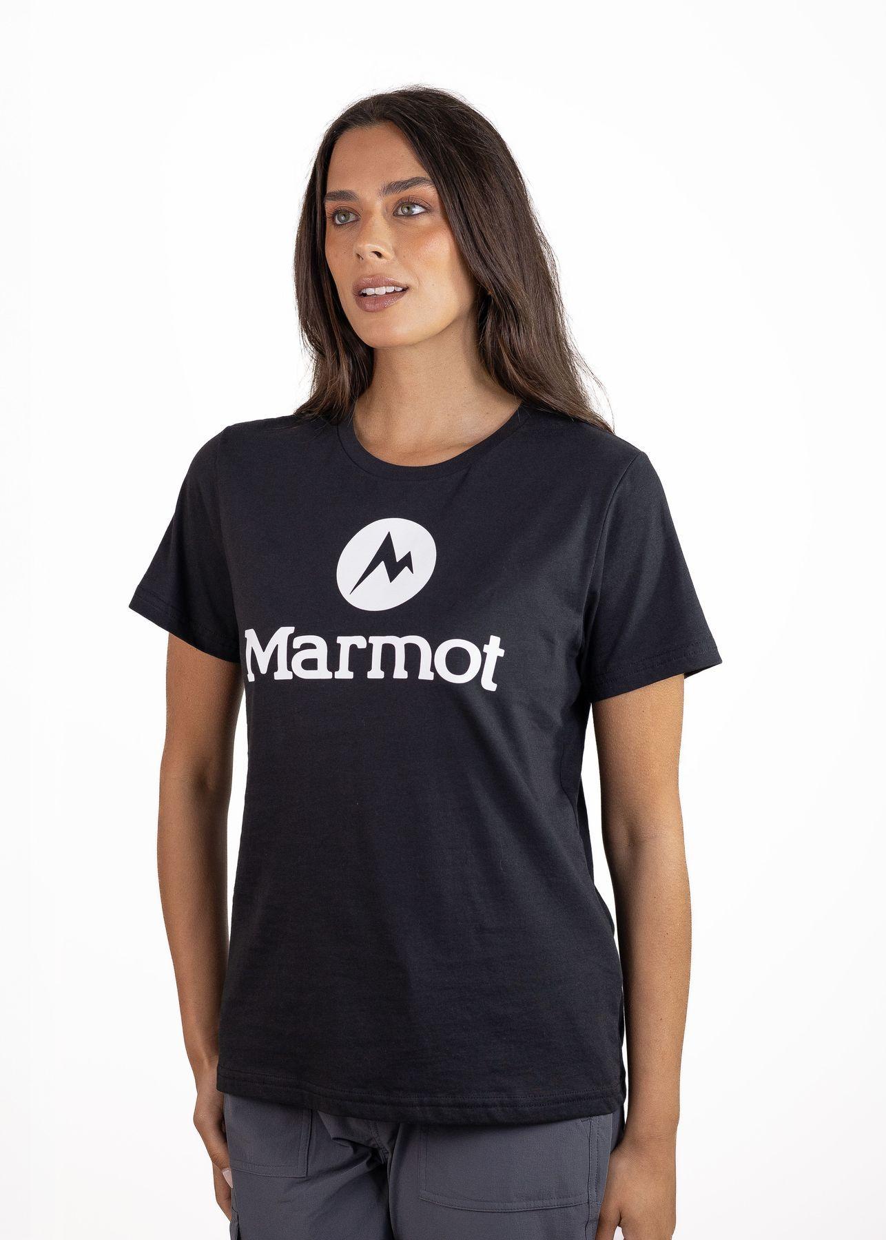 Polera Marmot Mujer Circle Logo Tee Negro-0