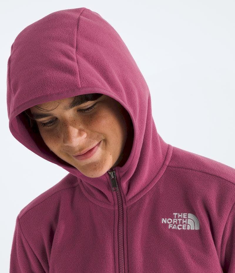 Polar The North Face Hombre Teen Glacier Fz Hooded Morado-2
