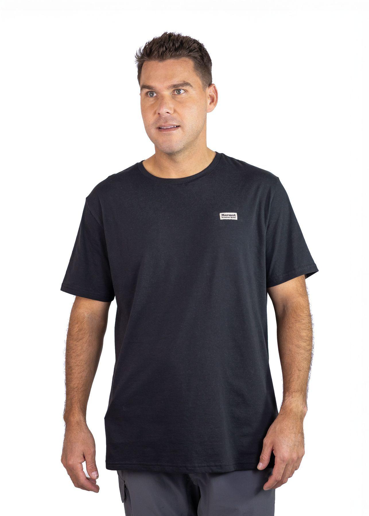 Polera Marmot Hombre Chest Vintage Label Tee Negro-0