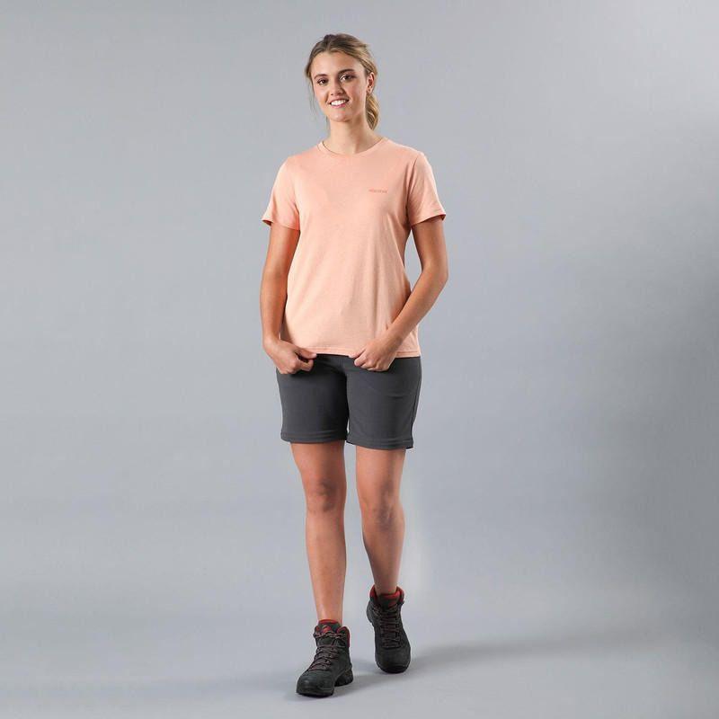 Polera Marmot Mujer Chest Logo Tee Rosa Rosado-3